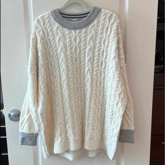 Free People Olympia Women's Long Sleeve Tunic Mini Dress Ivory - Picture 8 of 16